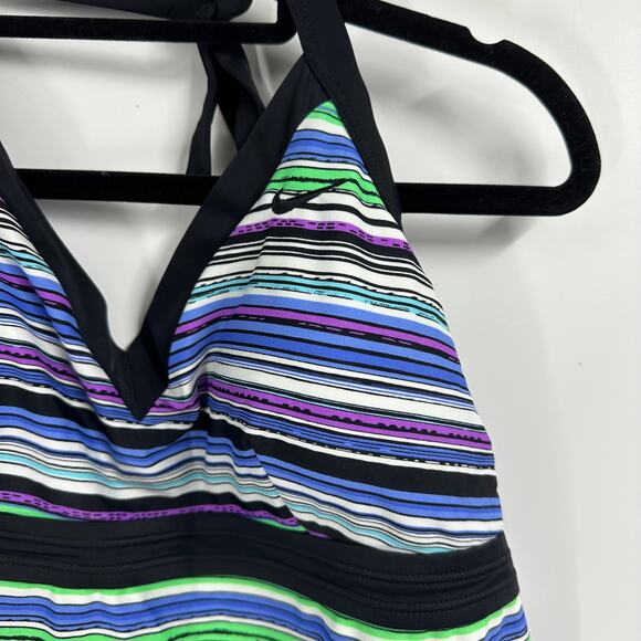 Nike Women's Striped Halter‎ Top size 16 V-Neck - Picture 2 of 8